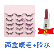 cos少年萌妹假睫毛硬梗尖尾浓密纤长仿真舞台上睫毛芭比大眼 两盒上睫毛(送胶水一个) 新款H028