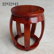 聖召 新中式实木国学桌马鞍桌培训班课桌椅幼儿园仿古书画桌学生书法桌 鼓凳