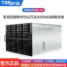 拓普（TOPAVID）SRB8L8548G-48盘50G万兆光纤磁盘阵列 影视制作万兆共享网络存储 标配国行576TB企业级存储容量（五年保修）
