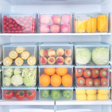 HAIXIN海兴冰箱收纳盒塑料保鲜盒 大密封盒鱼盒冷冻生鲜蔬菜食物储物盒带沥水冷藏盒 3只装