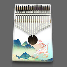 卡林巴拇指琴17音入门初学者手指琴乐器kalimba五指琴卡灵巴彩绘 F7飞鹿