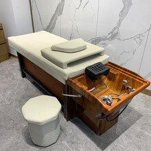 洗头床理发店专用泰式水循环头疗推拉带熏蒸全躺按摩发廊NAVCON B款 洗头床带凳 官方标配
