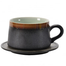 咖啡杯陶瓷 轻奢复古 小众设计陶瓷咖啡杯拿铁小精致轻奢北欧ins 简约创意家用 醒墨 加碟