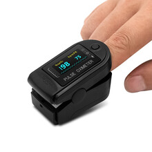 血氧仪指夹式医用脉搏心率监测仪指脉氧家用脉搏血氧饱和度检测仪 黑色