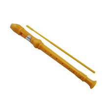 天鹅牌德式8孔竖笛小学初学儿童入门练习高音八孔竖笛子吹奏乐器 黄色