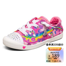 超市	
Skechers斯凯奇童鞋儿童跑步鞋休闲鞋闪钻女童帆布鞋 314054L PKMT粉红色/多彩色 28.5