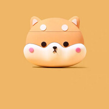 诗拜 适用于网易云音乐ME08蓝牙耳机保护套真无线耳机套me08 tws硅胶软壳卡通保护壳耳机套 网易云ME08 柴犬+挂钩