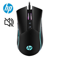 惠普（HP）M220 USB有线游戏鼠标 RGB背光鼠标 台式主机笔记本家用商务办公游戏电竞有线鼠标 黑色静音版