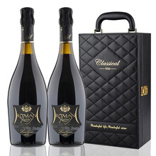 意大利进口lambrusco红酒低醇起泡酒婚庆情侣女士果酒甜葡萄酒750ml/瓶 双支装+礼盒1个