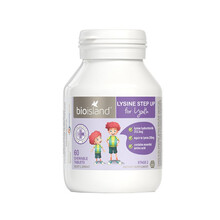 营养辅食Bio island澳洲进口婴儿乳钙【自营】婴幼儿童dha海藻油胶囊深海鳕鱼肝鱼油补锌助长素 Bio赖氨酸 黄金助长素2段片剂60粒 5岁以上