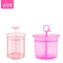 阿嚓热 起泡瓶洗面奶起泡杯打泡器洗手液沐浴露慕斯泡沫打泡瓶 旅行款粉色+花边款樱花粉