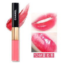 香奈儿（Chanel）双头唇釉口红唇蜜短管双效持色不掉色不沾杯滋润保湿唇釉520礼物礼品七夕表白告白 124# 甜心粉