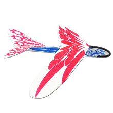 小学生科普小制作玩具组装航模手抛滑翔小飞机橡皮筋弹射泡沫飞机 泡沫回旋飞机