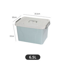 加特厚透明收纳箱塑料大小号车载家用整理装衣服玩具多功能储物盒 北欧蓝色【升级加特厚】 小号：长31.5宽20高17厘米