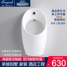 Crejash东尼卫浴一体自动感应小便斗家用小便器男挂墙式壁挂式小便池卫浴陶瓷尿斗感应小便斗 感应小便斗（墙排排水) 直流电干电池