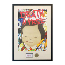 维格列艺术 Death NYC 签名限量版画 奈良美智系列 家居装饰挂画 手工装裱 32*45cm 奈良美智×村上隆