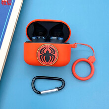 牧后 耳机套适用魔宴蓝牙耳机保护套x12pro软套sabbat e12防摔x12ultra卡通保护壳 魔宴耳机套 红色+蜘蛛侠+绳圈【挂钩】