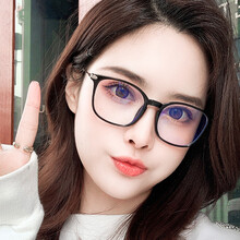 威斯贝斯 防蓝光防辐射眼镜框女显脸小黑框眼镜近视女小框时尚白领优雅可配度数眼睛平光镜护眼 1.56非球面镜片+镜框 建议0-300度