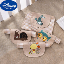 【新品】迪士尼小宝宝吸汗巾纯棉纱布婴儿印名字垫背巾幼儿园中大童大号彩棉隔汗巾0-11岁孩子的小汗巾 A款四条装(4层) 24*32(适合1-5岁)