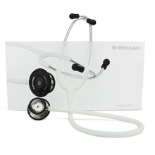 睿德Rieste听诊器心脏科不锈钢双头听诊儿童通用jy 不锈钢系列4210白色+原装膜片+耳塞