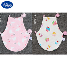 迪士尼（Disney）品牌宝宝婴儿肚兜纯棉夏季薄款新生儿儿童春秋护肚围0-2-3岁四季通用 粉天鹅+小蛋糕 单层：S码(0-4月)