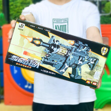 闪光发声儿童玩具抢电动伸缩振动冲锋抢 M4冲锋枪版【精美礼盒装】 38cm 体验版【普通5号电池*3节】