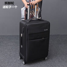 Bestform【大容量】牛津布行李箱男女旅行箱万向轮学生拉杆箱包帆布箱寸gyl 618黑色【加密防水连体手把拆卸轮】 24寸【中等尺寸购买人数多】