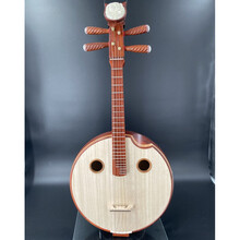 乐器花梨木红木民族专业学生演出初学考级弹拨演奏 花梨木缺角中阮(圆音孔)