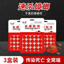 战影蟑螂药家用全窝端强力灭除克星蟑螂神器胶饵强力灭杀大小蟑螂贴 一盒20枚 3盒