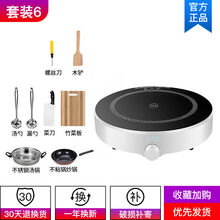 朗圭圆形电磁炉家用节能小型炒菜火锅多功能一体便捷迷你电池炉全套装 套餐6