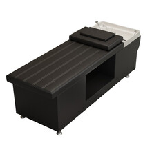 叙林（XULIN）洗头床理发店新款泰式全躺美容按摩一体床发廊专用美发店 黑色洗头床配移动洗头枕 官方标配