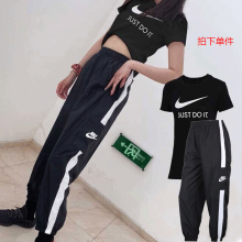 耐克（NIKE）运动套装女装2025春季新款运动跑步圆领透气上衣T恤休闲健身裤子 CJ7347-010运动裤单件  XL