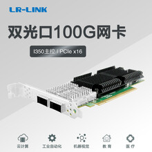 LR-LINK联瑞IntelE810主控QSFP28双口100G光纤网卡PCIe v4.0x16 QSFP28-DAC-3米
