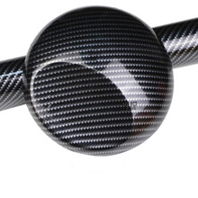 汽车中柱改色膜ABC柱亮面黑贴膜5D碳纤黑变色龙防水尾翼侧裙贴纸 亮面黑银50厘米宽*1米长