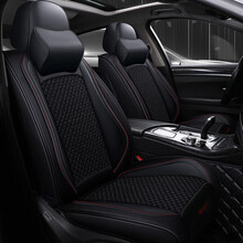 夏季冰丝坐垫10斯柯达12年14款款13经典明锐09专用汽车座套 黑色/豪华版 斯柯达速派 晶锐昕动昕锐 Yeti 速尊