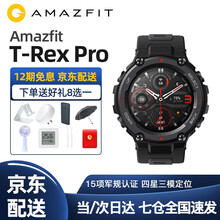 【七仓速发 当|次日达】华米手表T-Rex Pro智能户外跑步运动男女防水定位GPS小米华为苹果通用 陨石黑