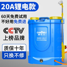 超农力 农用多功能充电锂电池电动喷雾器 果树背负式打药喷喷药机农药高压消毒机防疫杀菌消杀喷雾器 20升高配三开关 20安（锂电高压泵）9种喷头