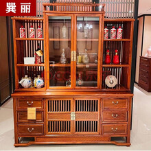 巽丽 红木家具非洲花梨（学名：刺猬紫檀）酒柜 实木酒柜新中式餐边柜1.78米多功能储物柜隔断柜收纳柜