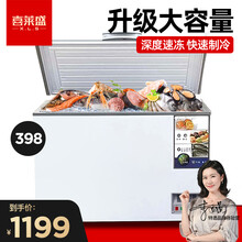 喜莱盛（XENESEN）卧式冰柜商用冷柜大容量冰箱家用双温冷冻柜雪柜展示柜冻肉柜雪糕柜卧柜岛柜 398全冷冻
