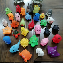 稚气熊婴儿捏捏叫小动物宝宝戏水玩具小黄鸭海洋球儿童洗澡玩具男孩女孩 捏捏叫小动物 不重复的-30只