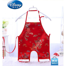 迪士尼（Disney）儿童肚兜连腿夏装薄款透气婴儿满月百天刺绣中国风宝宝周岁护肚脐小孩子夏天穿的 红色 龙凤呈祥 59cm