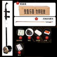 二胡乐器初学者入门儿童老人练习易学便携式民族乐器 二胡琴：6大带品 木轴