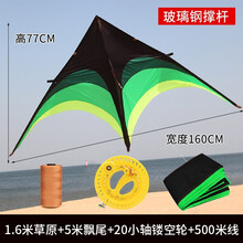 风筝大人专用超大夜光飞跃风筝ins网红个性新款新型大型特色大 1.6米草原+5米飘尾+20小轴镂空轮