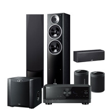 雅马哈（YAMAHA）无线环绕家庭影院5.1声道 音响功放组合套装木质箱体 NS-71（胡桃木）无线环绕套装