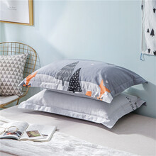 怡莉秀  纯棉枕套 全棉枕头套 套装一对 全包枕芯枕巾枕头罩 至尊萌宝 48*74cm  一对装