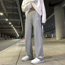 耐克（NIKE）裤子男裤2025春季新款运动跑步训练休闲舒适保暖针织运动裤长裤卫 FQ4333-063灰色直筒 XL