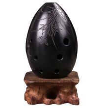 八孔古埙初学者入门演奏陨七星吹奏乐器学生梨形勋手工黑陶埙 空谷幽兰