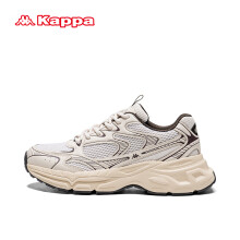 卡帕（Kappa）官方老爹鞋子女鞋厚底增高情侣运动鞋 月灰棕 36
