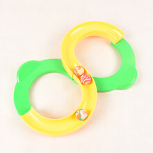 儿童88轨道球感统训练器材8字玩具专注力八八太极转盘抖音 黄绿色 送3球