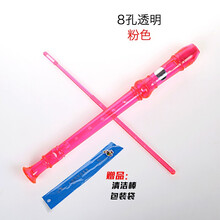 天鹅（SWAN） 6孔8孔儿童学生初学自学入门竖笛六孔八孔树脂笛子八孔六孔竖笛子 粉色8孔竖笛